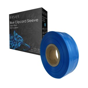 Inksafe Blue Tattoo Clip Cord Sleeve Covers (5cm x 250m) Roll
