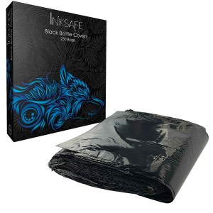 Inksafe Tattoo Bottle Covers - Black (15cm x 25.5cm) - Box of 250